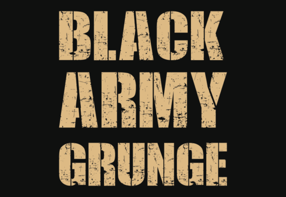 Black Army Grunge: Bold Display Typography