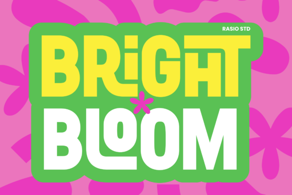 Bright Bloom: Bold Retro Font for Playful Design