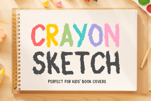 Crayon Sketch: Authentic Textured Display Font