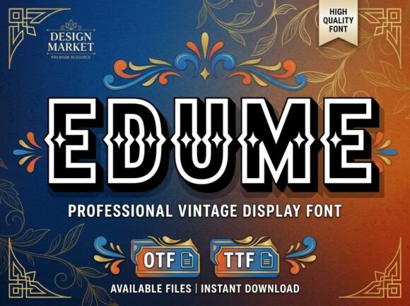 Edume: Strategic Application of Decorative Display Typography