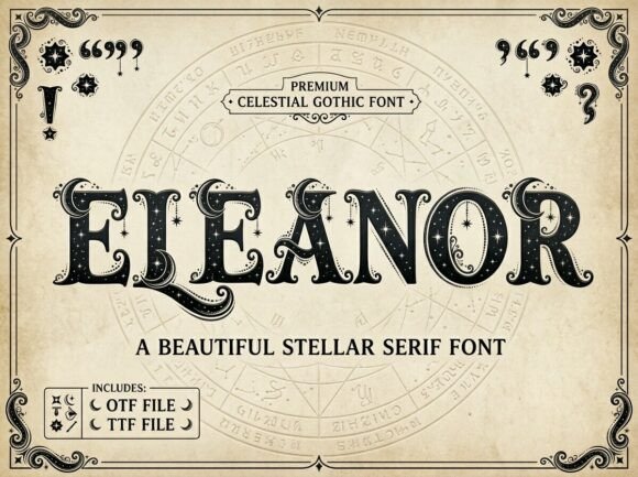 Eleanor: A Premium Celestial Gothic Font