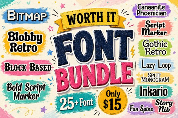 Elevate Your Design Portfolio with the Worth It Font Bundle