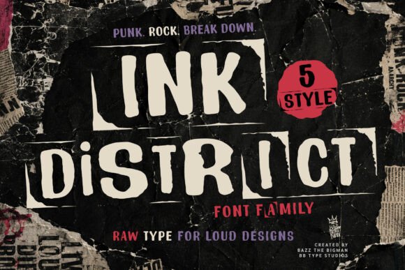 Ink District: Authentic Gritty Typography