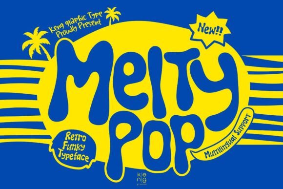 Melty Pop: Retro Display Font for Modern Design