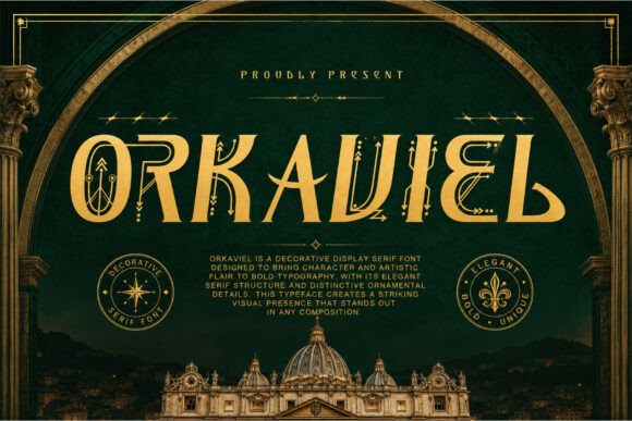 Orkaviel: Elevating Visual Identity Through Refined Decorative Serif Typography