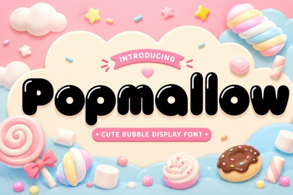 Popmallow: Elevating Playful Design with a Cute Bubble Display Font