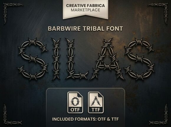 Silas: Integrating High-Impact Barbwire Tribal Typography into Visual Design