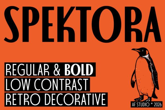 Spektora: Mastering Retro Typography with Bold, Condensed Character