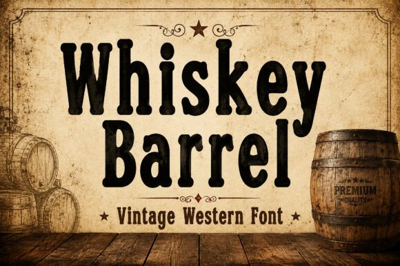 Whiskey Barrel Font: Capturing Authentic Vintage Western Charm in Modern Design